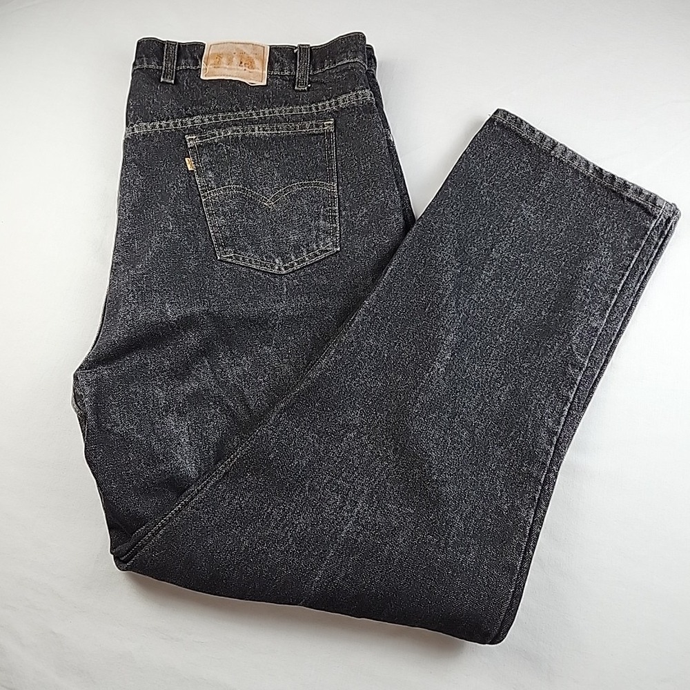 VTG Levis 540 Relaxed Fit Black Denim Jeans 48x32 Baggy Streetwear 90s USA Made